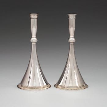 A pair Wiwen Nilsson 'Byzantine' candlesticks, Lund. 1965.