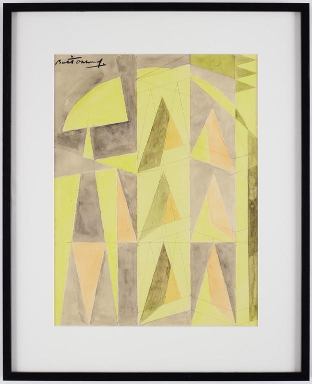 BERTIL ÖHLUND, watercolor on paper, signed.