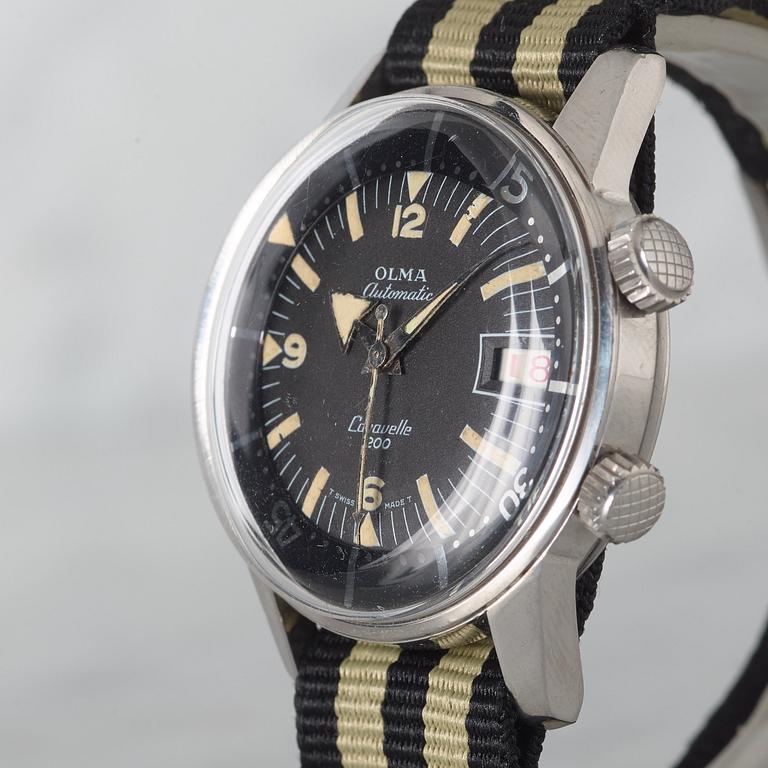OLMA, Caravelle 200, "super compressor", armbandsur, 36 mm.