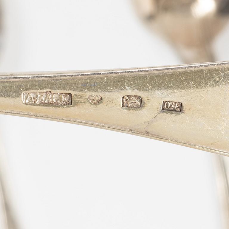 Matskedar, 10 st, silver, Sverige 1810-1859.
