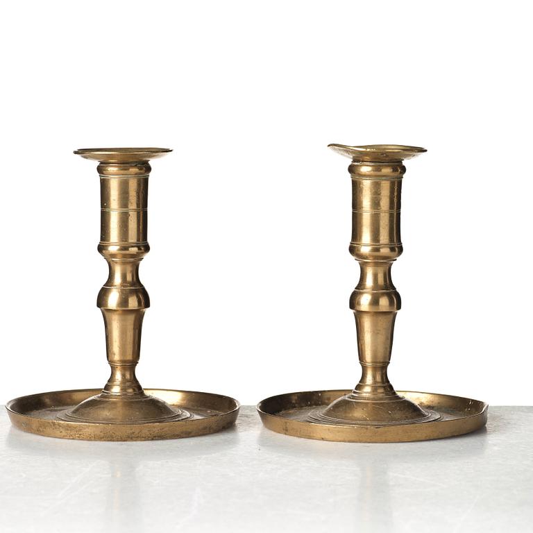 Two Gustavian late 18th century candlesticks, Kungl. Husgerådskammaren.