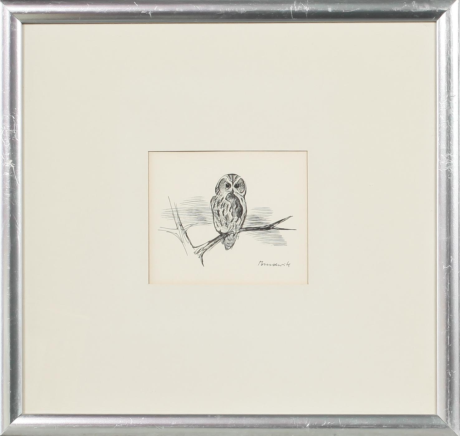 GUNNAR BRUSEWITZ, 2 st, tuschteckningar, signerade.