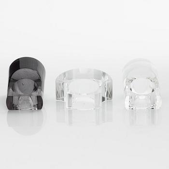 Siv Lagerström, tre ringar akrylplast, 1970-tal.