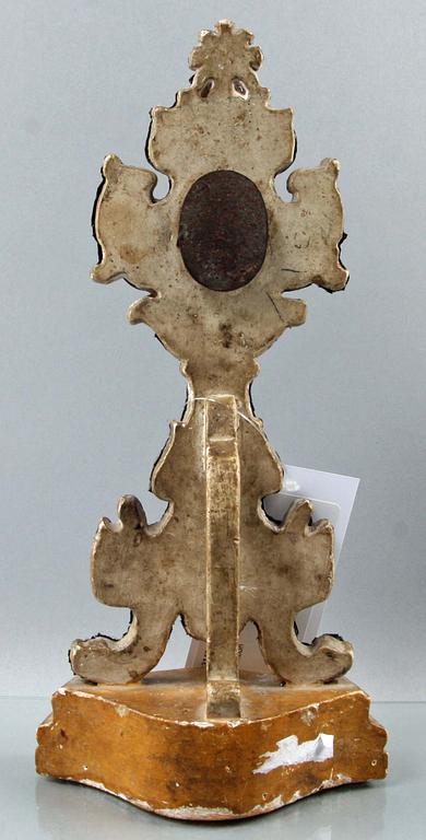 RELIK, silverplåt och trä, Frankrike 1700-tal.