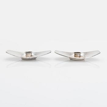 Bertel Gardberg, a pair of silver candleholders for Kultakeskus, Hämeenlinna 1958.