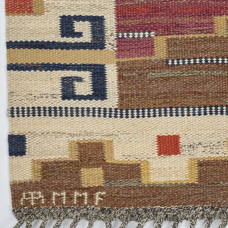 Märta Måås-Fjetterström, matto, "Bruna heden", flat weave, ca 238,5-241 x 168-172 cm, signed AB MMF.