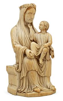 MARIA MED JESUSBARNET. Frankrike, 1200-talets andra hälft. Gotisk.