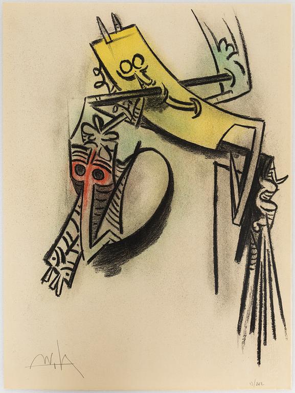 WIFREDO LAM, folder, 10 lithographs, "Pelni Luna", signed and numbered 13/262.