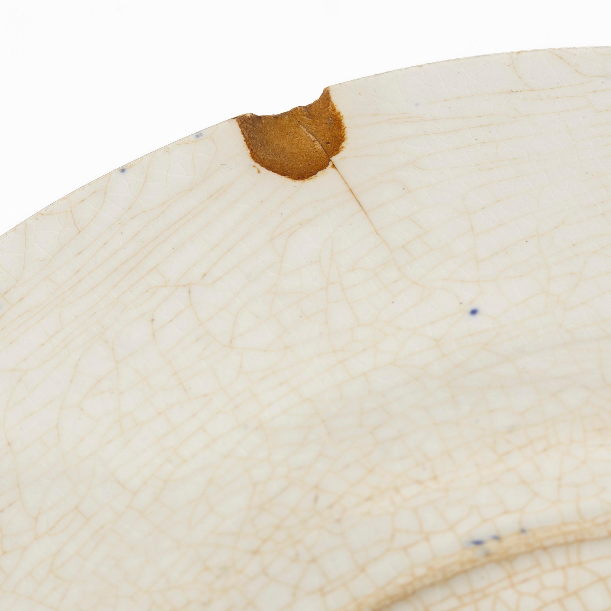 Wilhelm Kåge, Five test plates, porcelain and stoneware, Gustavsberg, 1920s-50s.