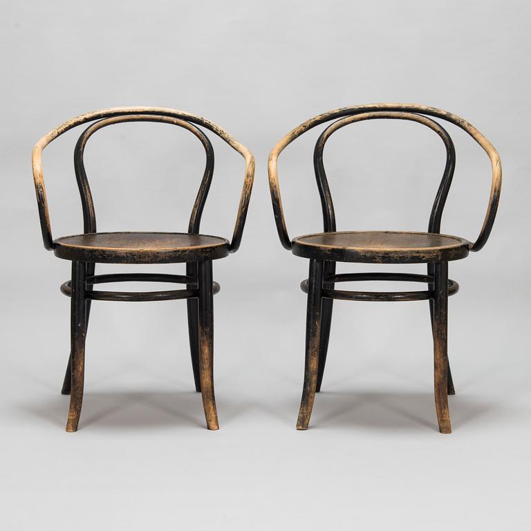 Thonet, stolar, 4 st, modell 209, efter 1920.