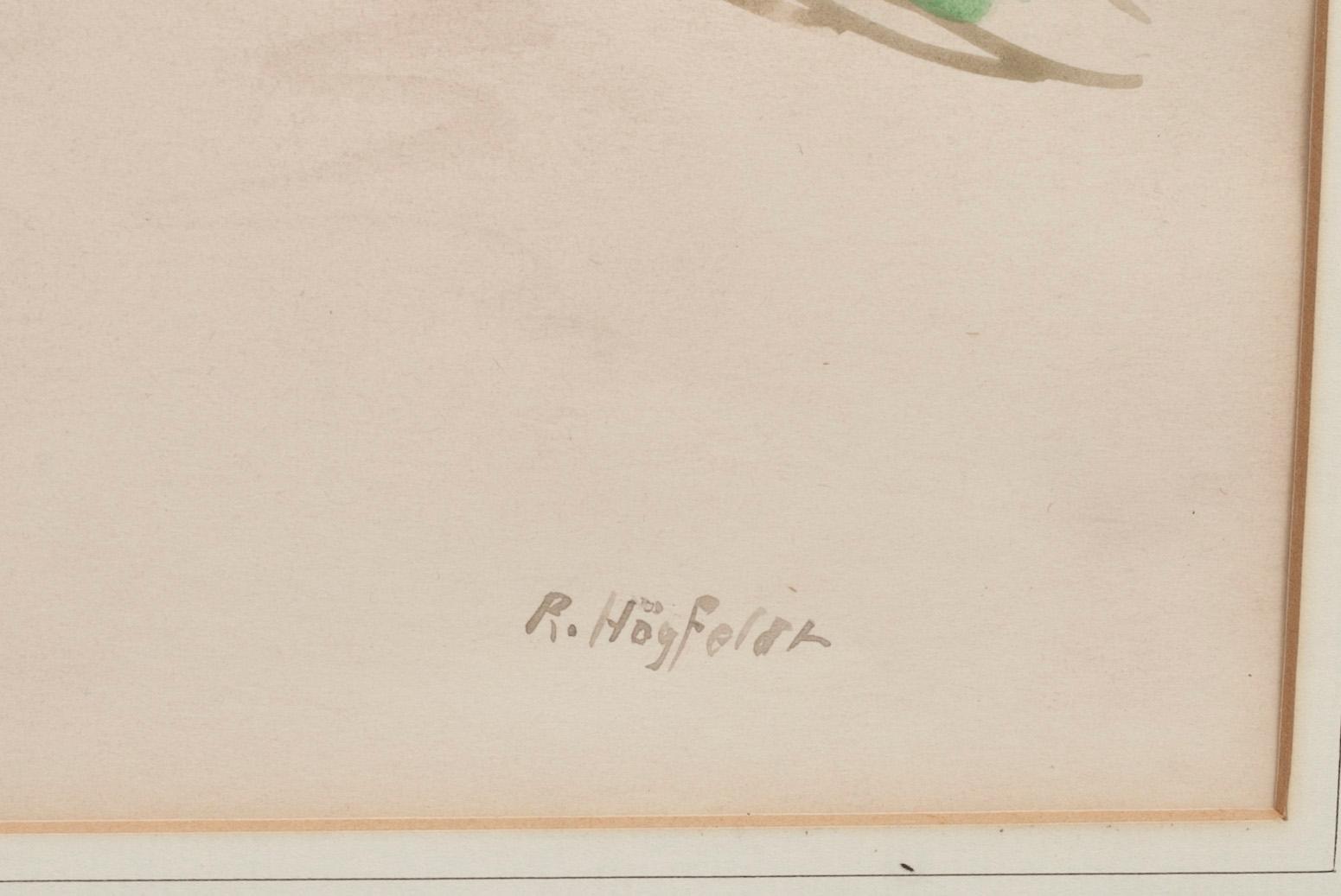 ROBERT HÖGFELDT, akvarell, signerad.