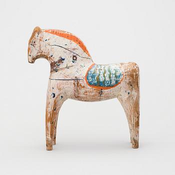 A painted folk art dala horse second half of the 19th century.