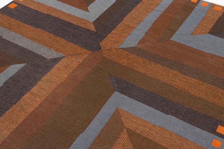 Margareta Grandin-Nettles, a carpet, flat weave, c. 278 x 275 cm, signed GLH MG.