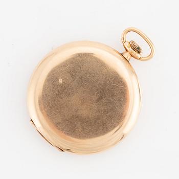 Georg Goeser, Zurich, pocket watch, 14K gold, 43.5 mm.