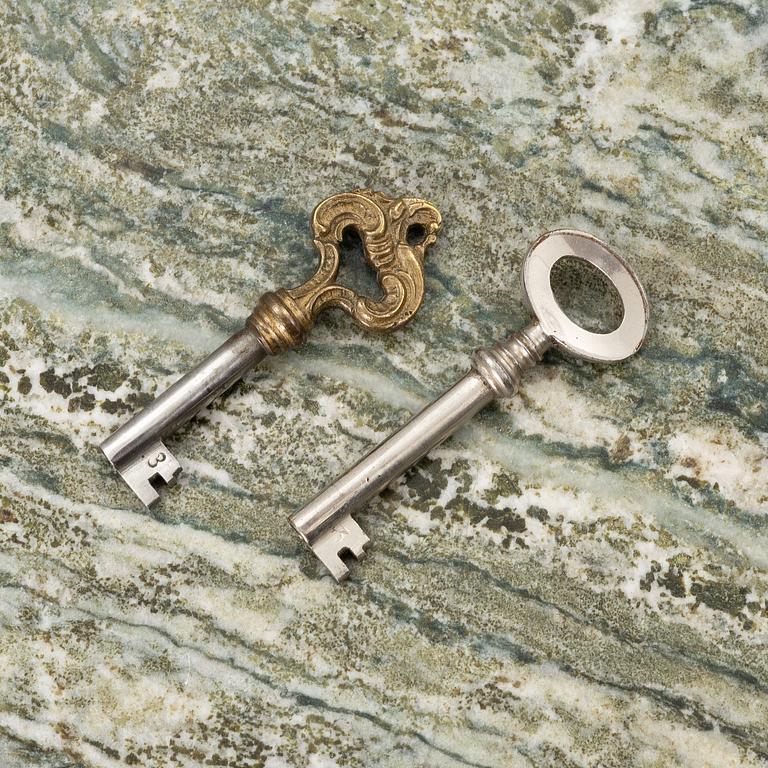 Serving table, as well as armchairs, a pair, Nordiska Kompaniet, 1928.