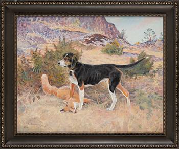 Carl Otto Danielson, Hunting Dog with Prey.