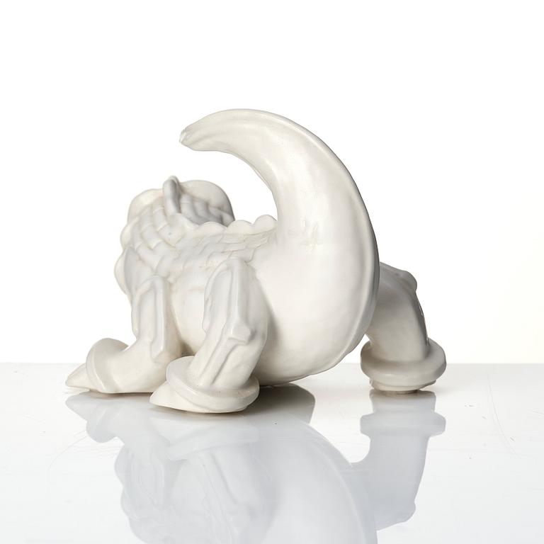 Wilhelm Kåge, a stoneware sculpture of a dragon puppy, Gustavsberg, Sweden 1940-1950s.