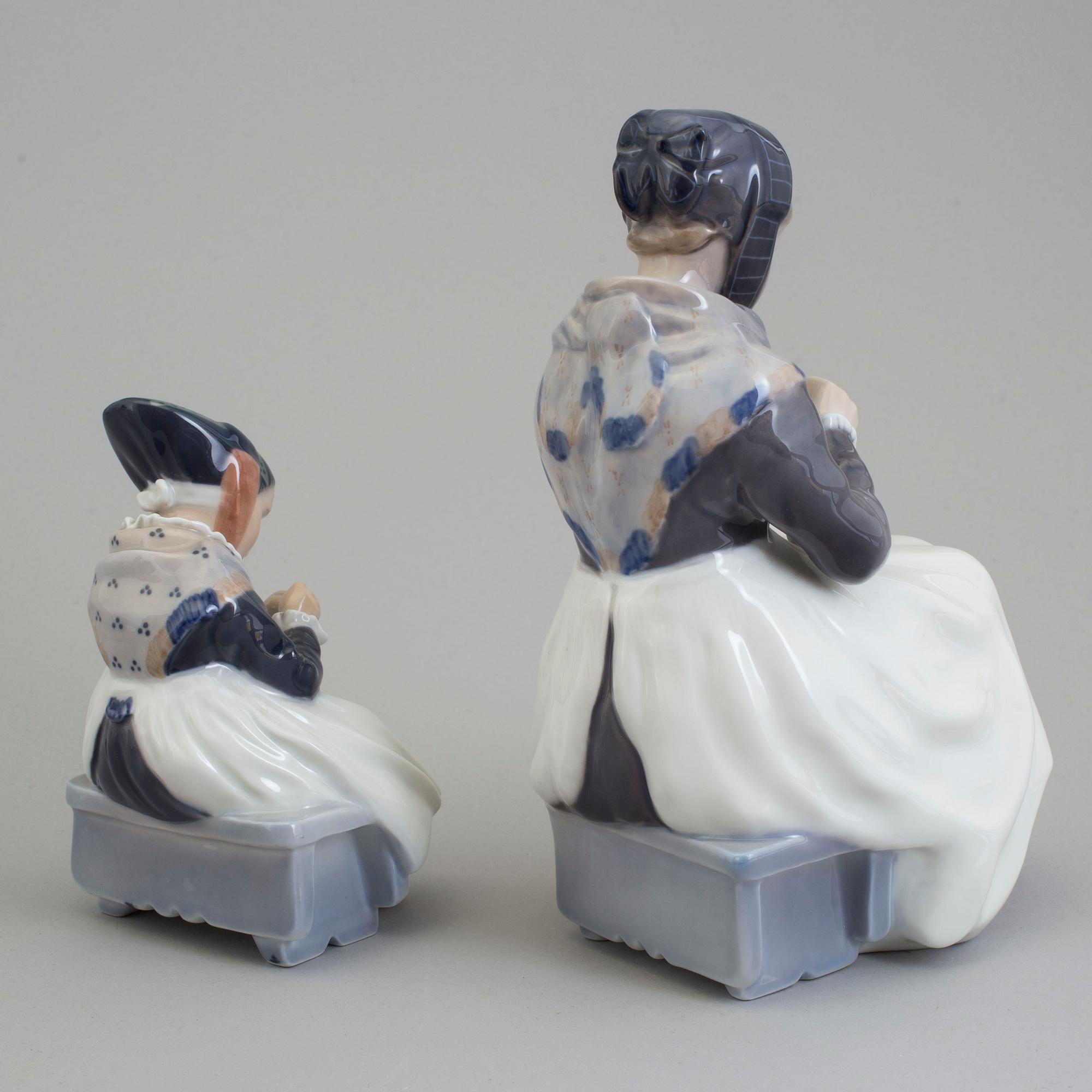 Two Royal Copenhagen porcelain figurines, Denmark, 1970s.