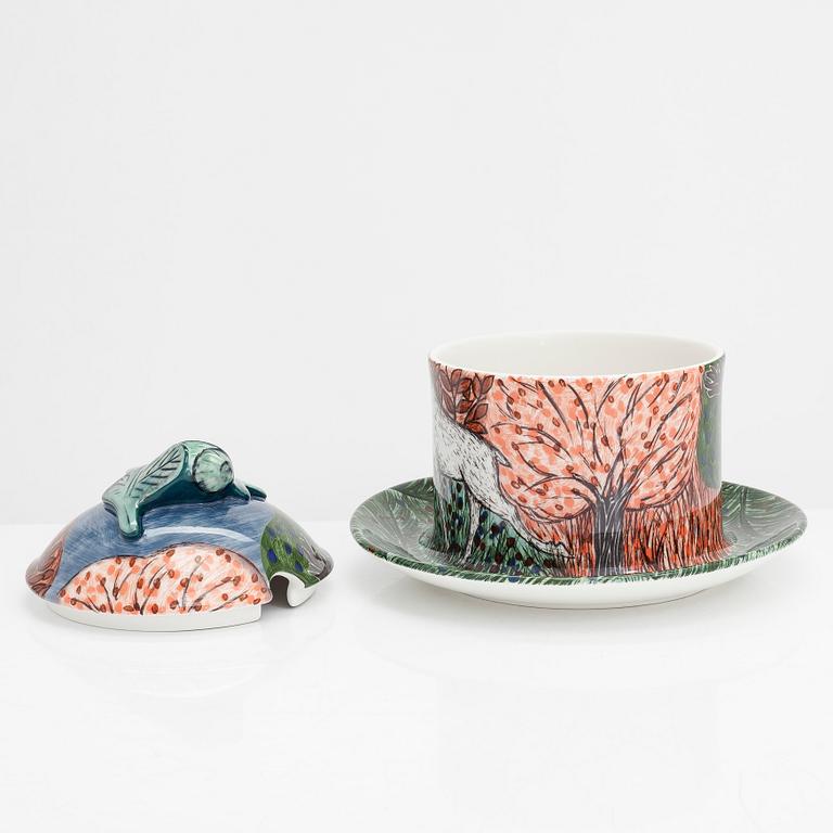 Dorrit von Fieandt, terrin, "Hubertus"-serien, Pro Arte 1994, Arabia Finland.