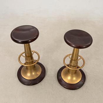 bar stools a pair for a boat first half of the 20th century.