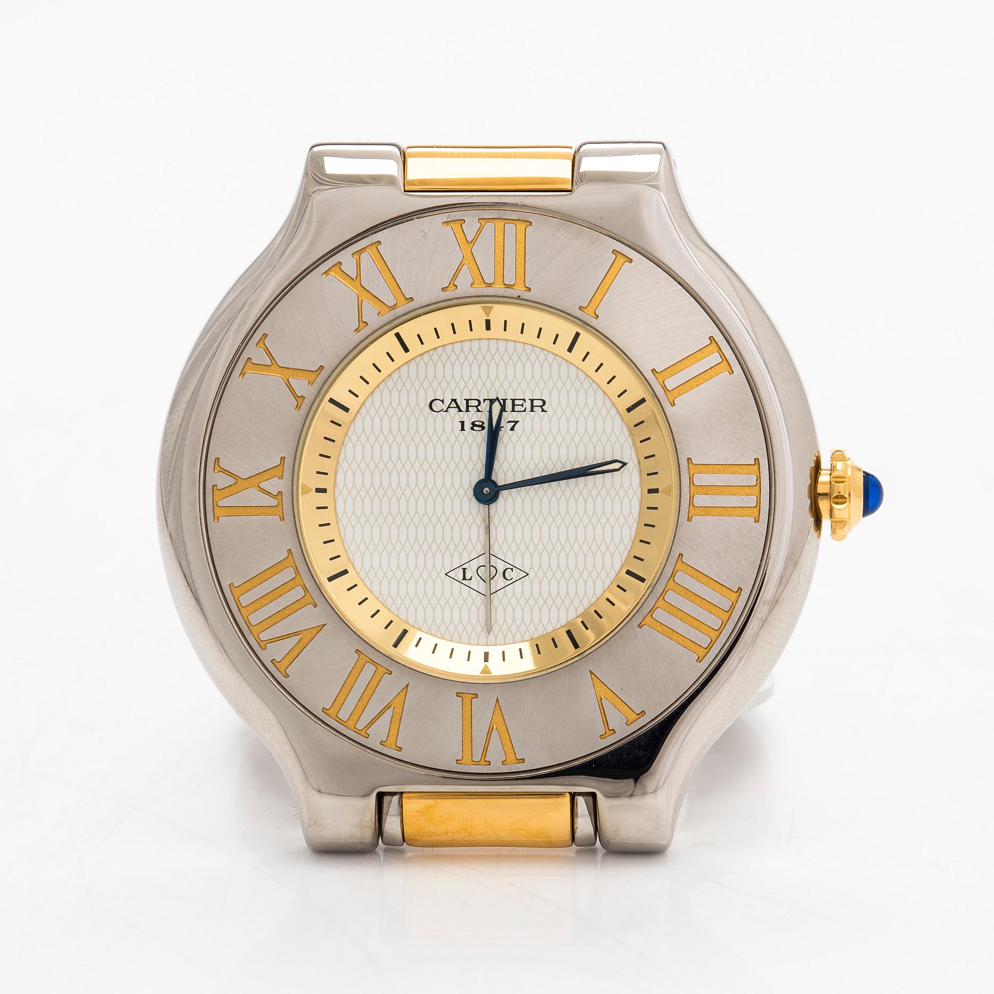 Cartier, Must 21, alarm clock, 56 mm.