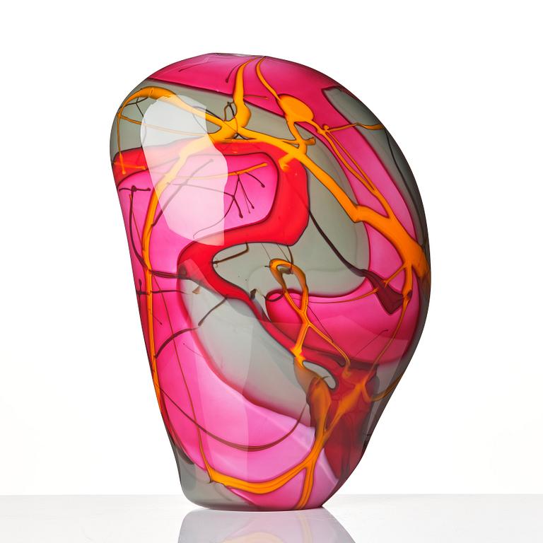 Peter Hermansson, "Pollock", a glass vase, Örsjö, Sweden 2013.