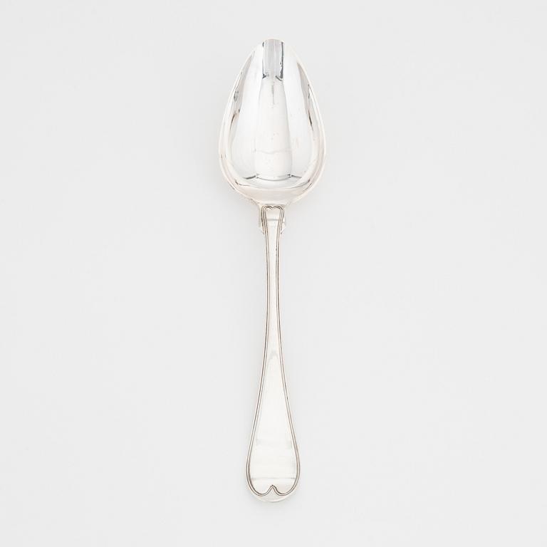 A Swedish silver basting spoon, mark of CO Nyman, Köping 1836.
