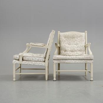 FÅTÖLJER, ett par, s k Gripsholmsmodell, 1900-tal.
