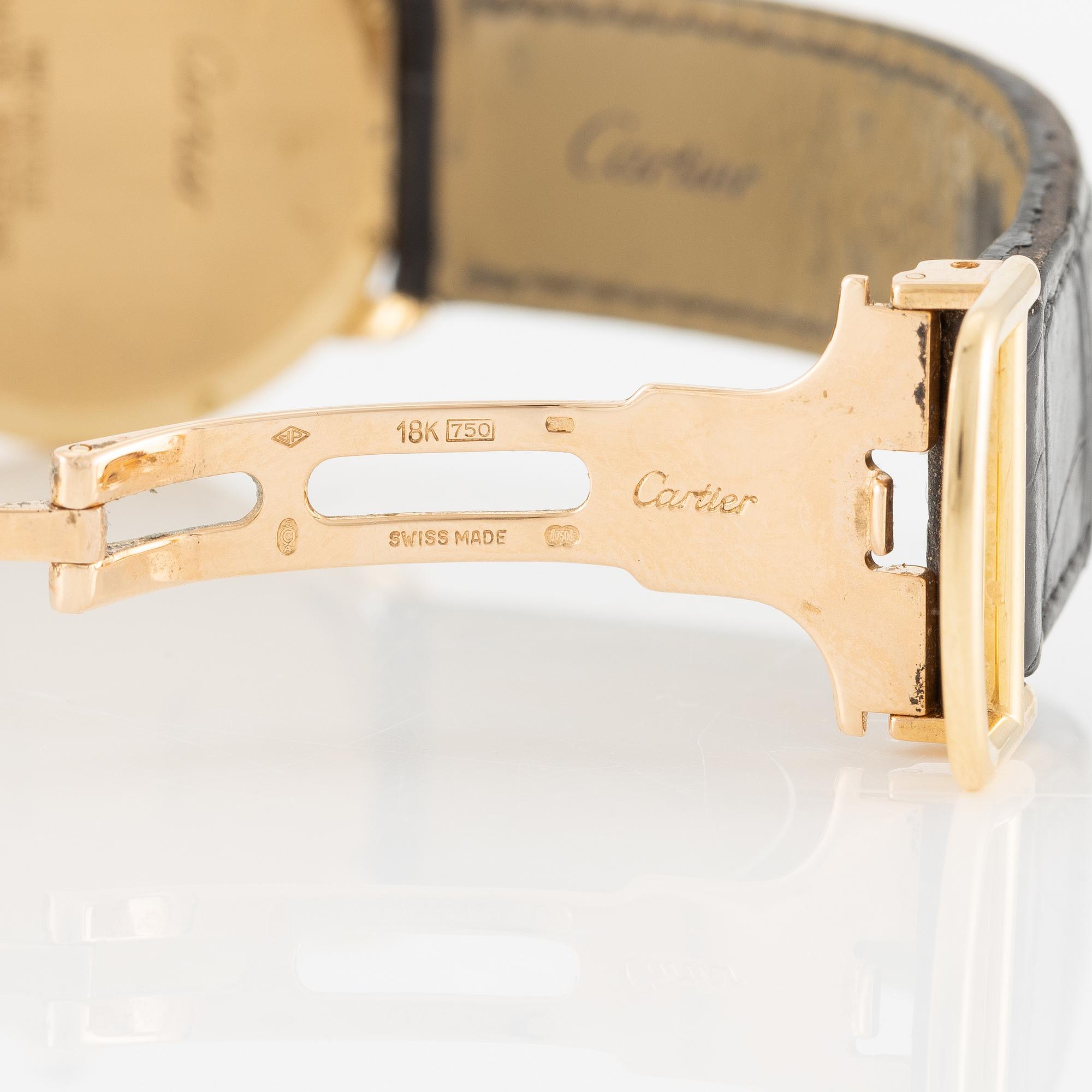 Cartier, Louis Ronde, wristwatch, 33.5 mm.