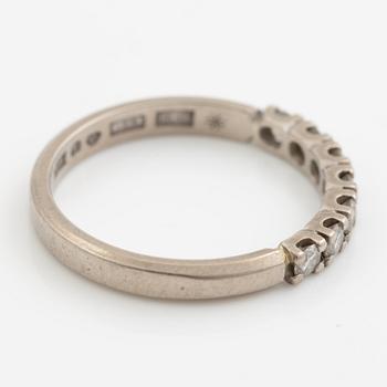 Ring, half eternity band, Strömdahls, 18K white gold set with brilliant-cut diamonds.