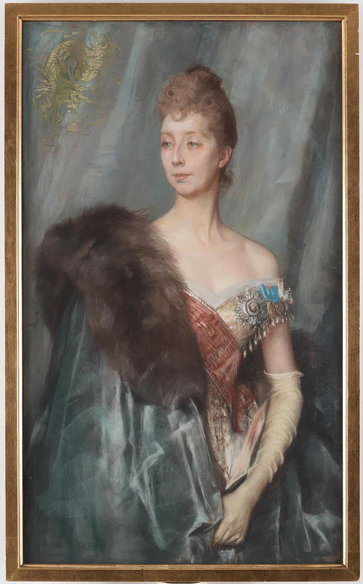 Studie till "Porträtt av Prinsessan Marie Amélie Françoise Hélène av Danmark, f. prinsessa av Orléans (1865-1909)".