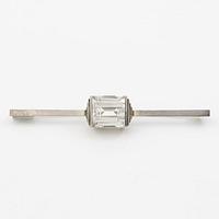Wiwen Nilsson, Brooch, sterling silver with faceted rock crystal, Lund 1946.