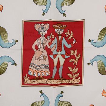 SCARF, siden, "Early America", design Francoise De La Perriere, Hermès, Paris.