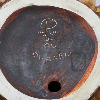 FIGUR, stengods, Gunnar Nylund, Rörstrand, monogramsignerad.