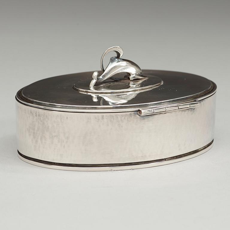 HARALD NIELSEN, toilettedosa, Georg Jensen, Köpenhamn 1933-44, sterling,
