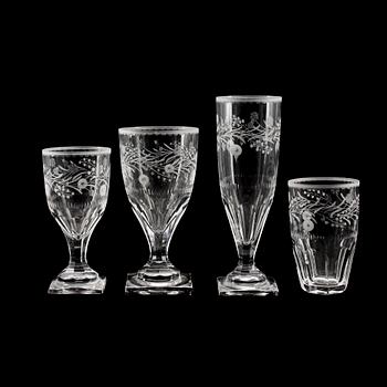 GLASSERVIS, 84 delar, "Koskull", Kosta