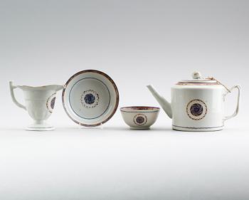 TESERVIS,14 delar, porslin, Kina, Qianlong 1736-1795.