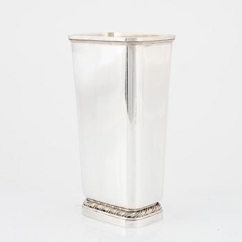 Atelier Borgila, a sterling silver vase, Stockholm 1965.