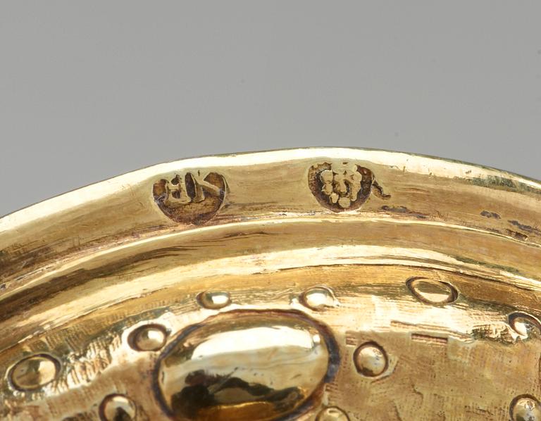 A German late 16th/early 17th century silver-gilt cup, makers mark of Cornelius Erb, Augsburg (1586-1618).