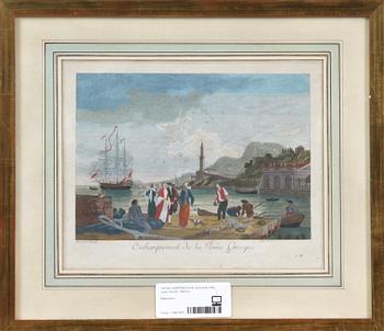 KOPPARSTICK, kolorerat, efter Jules Vernet, 1800-tal.