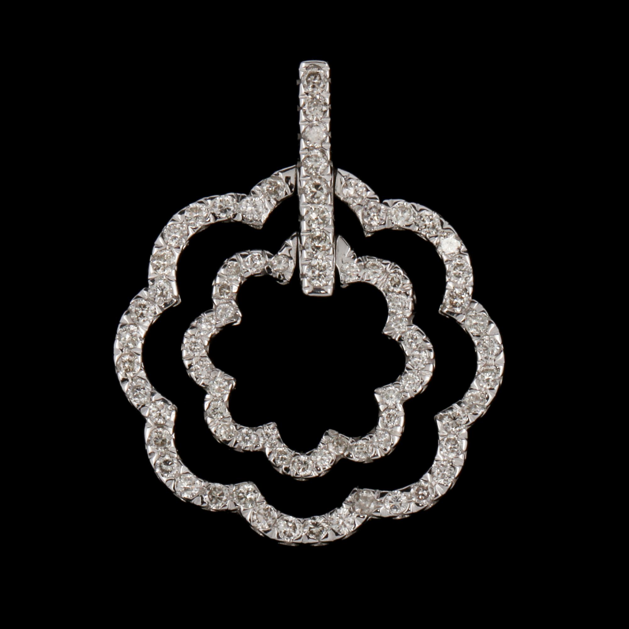 HÄNGE, 18k vitguld med 75 briljantslipade diamanter, 0.51 ct. Vikt 5 g.