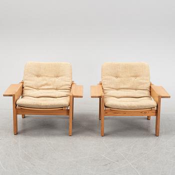 Yngve Ekström, a pair of 1960's/70's 'Kontra' easy chairs for Swedese Möbler AB.