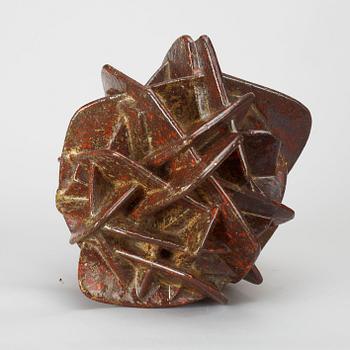 A Hans Hedberg faience sculpture of a sand rose, Biot, France.