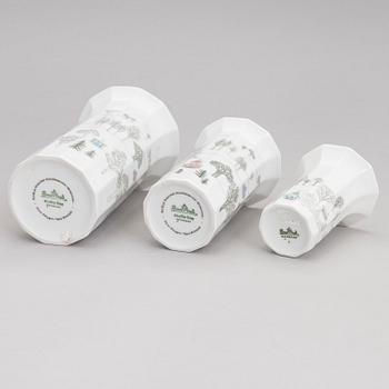 TAPIO WIRKKALA ja RUT BRYK. Posliiniesineitä. 7 osaa. "Winterreise" & "Polygon". Rosenthal. 1900-luvun loppu.