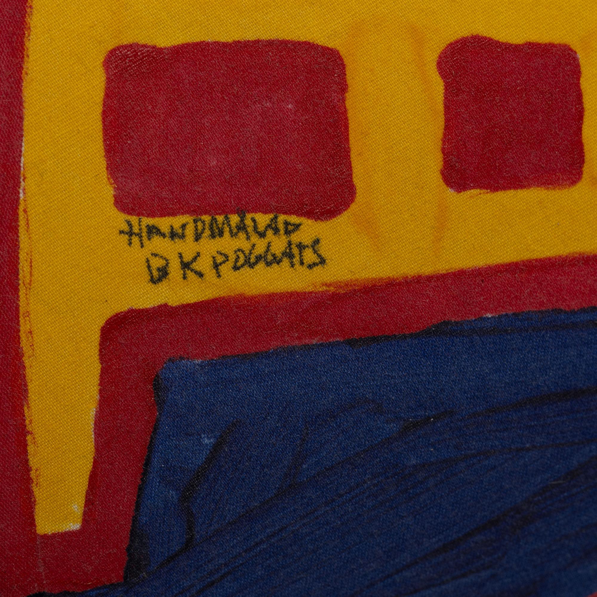 Barbro K Poggats, lampshade, signed.