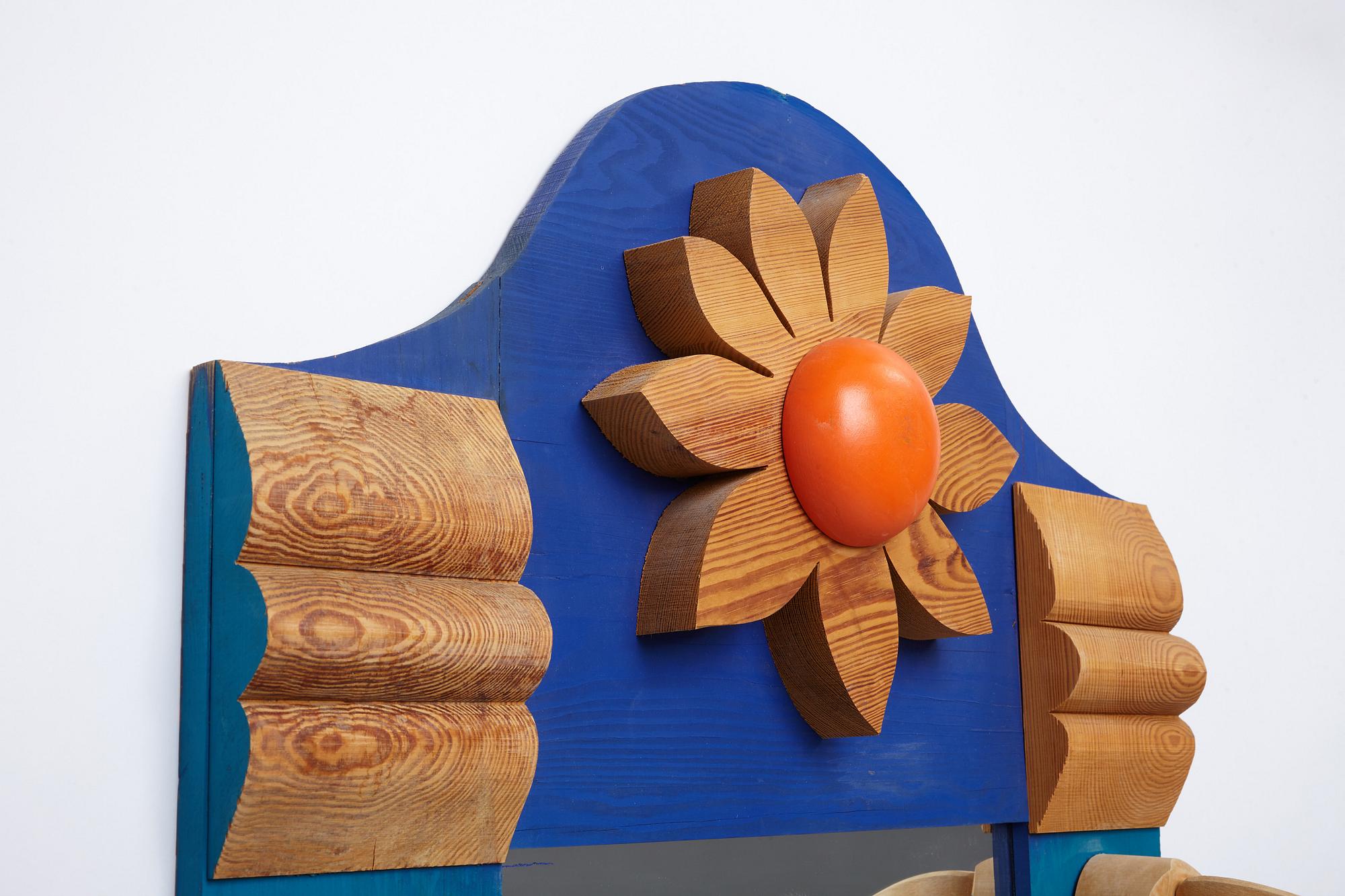 An Erik Höglund mirror and table, Eriksmåla Sweden.