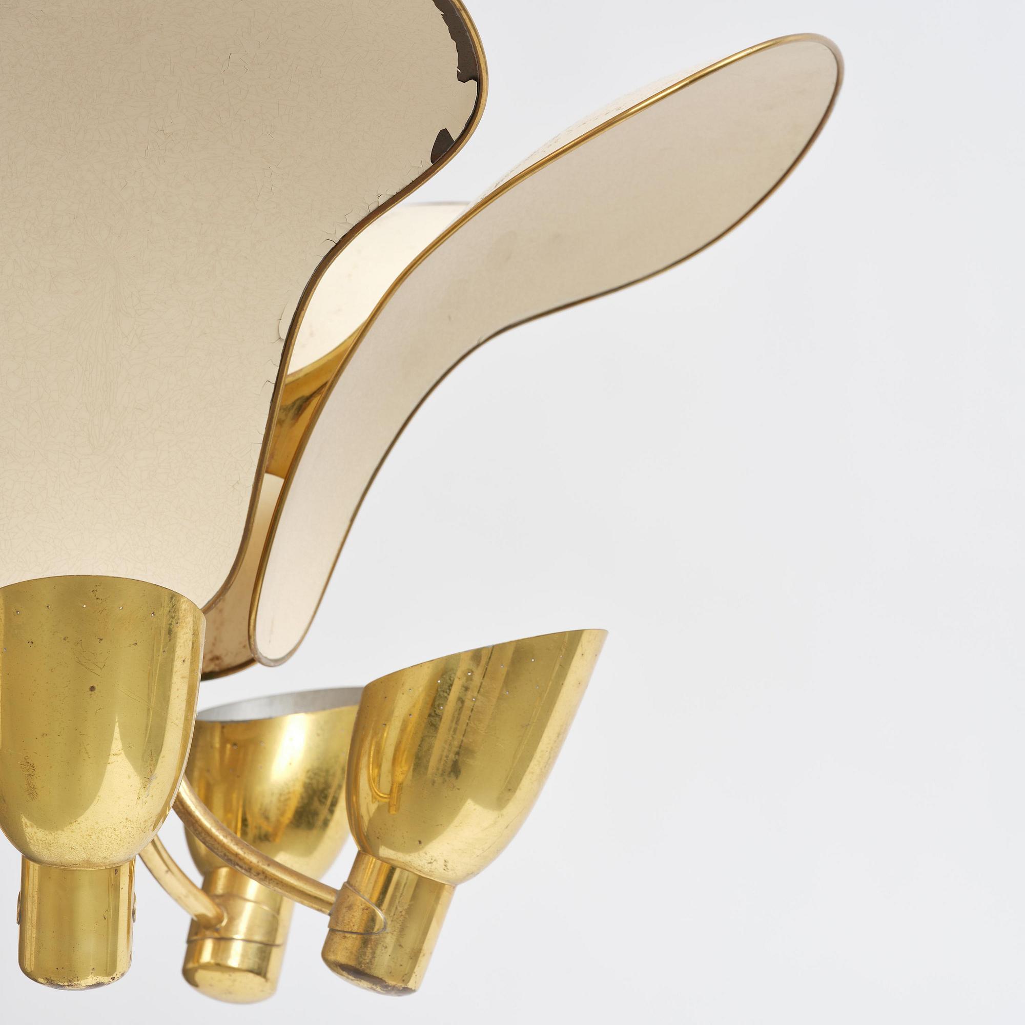 Carl-Axel Acking, a rare ceiling lamp model 982, Bröderna Malmströms Metallvarufabrik, Malmö, 1950s.