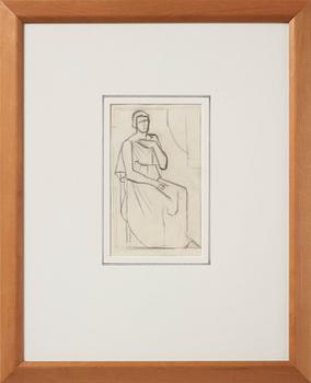 Ragnhild Keyser, executed in 1922. Pencil on paper.