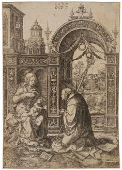 846. Dirk Jacobsz Vellert, "St. Bernard Adoring the Christ Child".