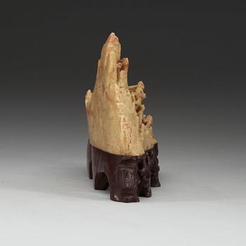 SKULPTUR, soapstone. Kina, 1900-tal.